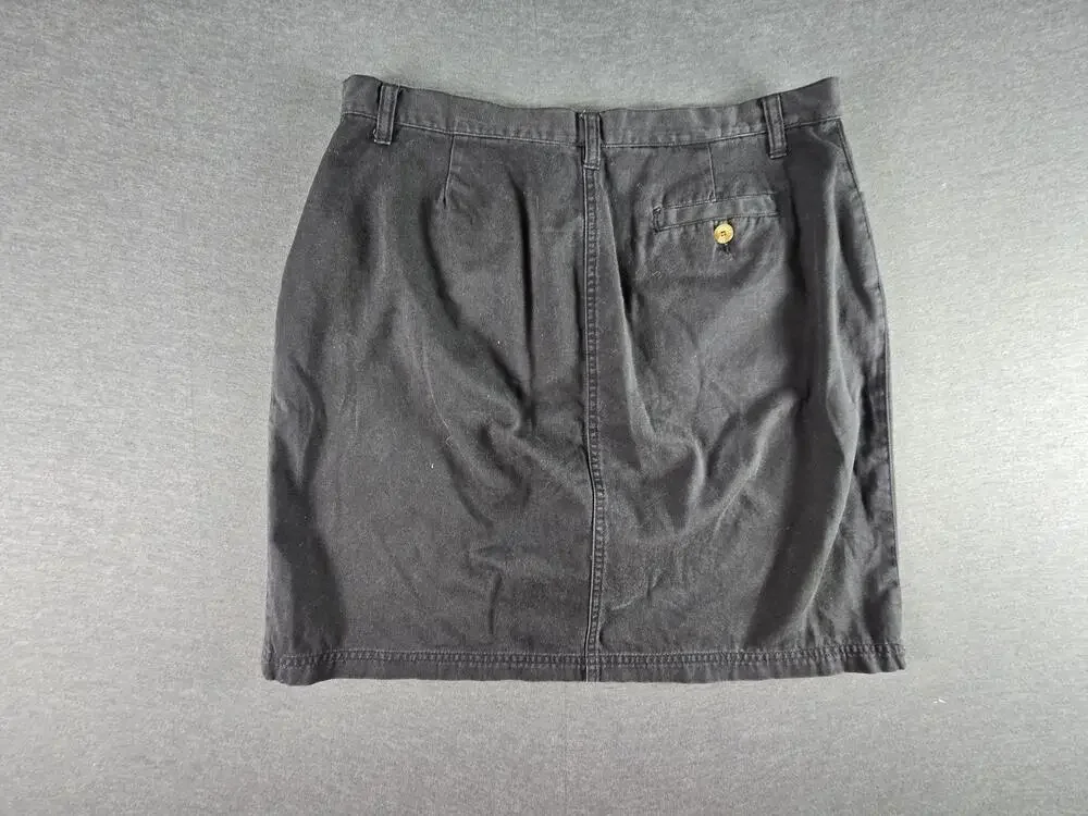 White Stag Skirt Womens 16 Black Cotton Twill Straight Pencil Knee Length Casual